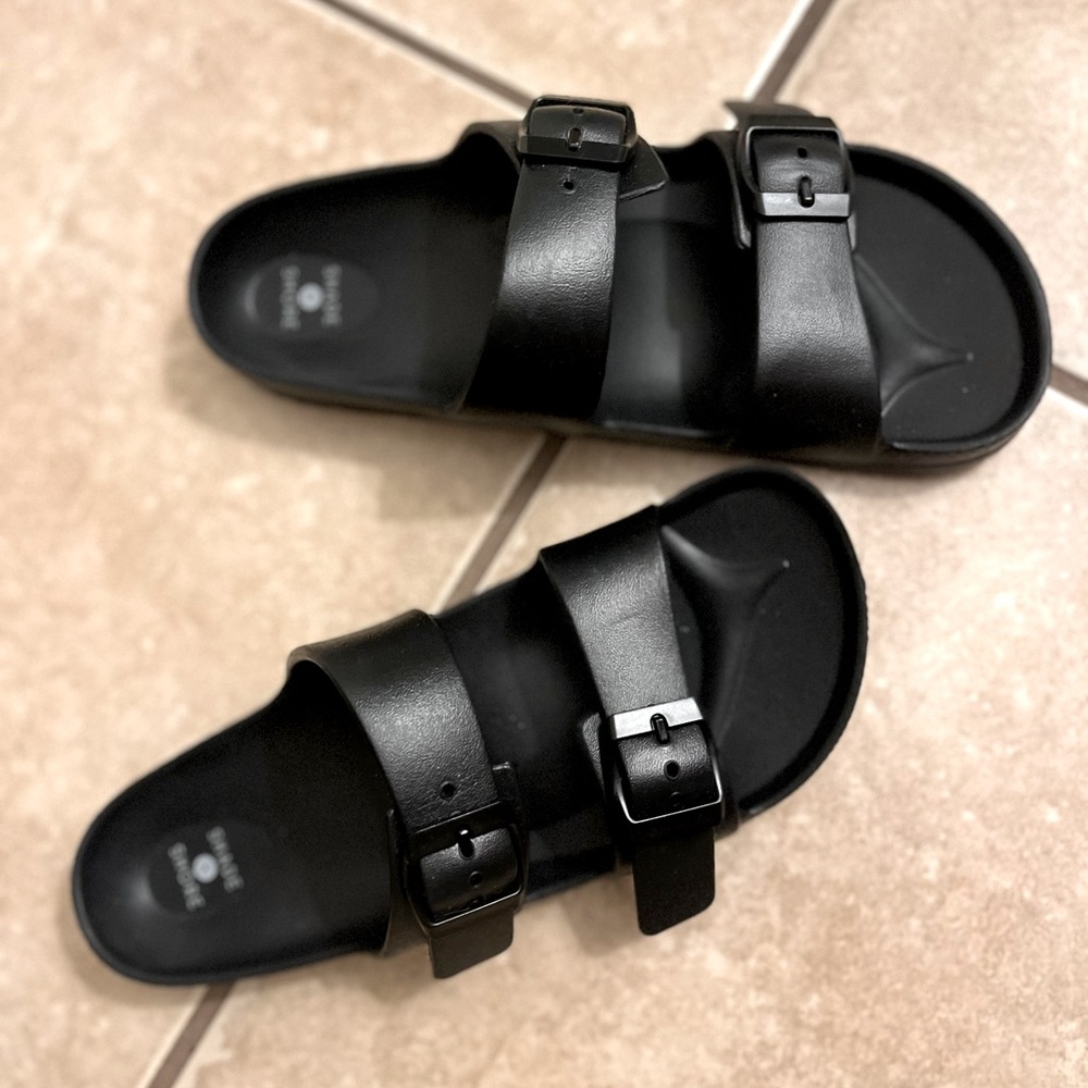 Black shade & shore like Birkenstock sandals